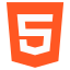 image langage HTML5 couleur orange